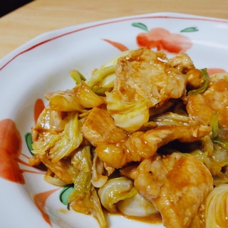 赤味噌で☆豚もも肉とキャベツの味噌炒め